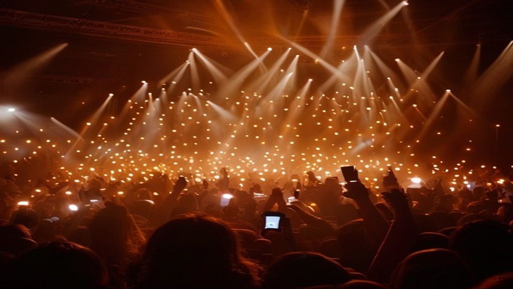Audience with flashlights