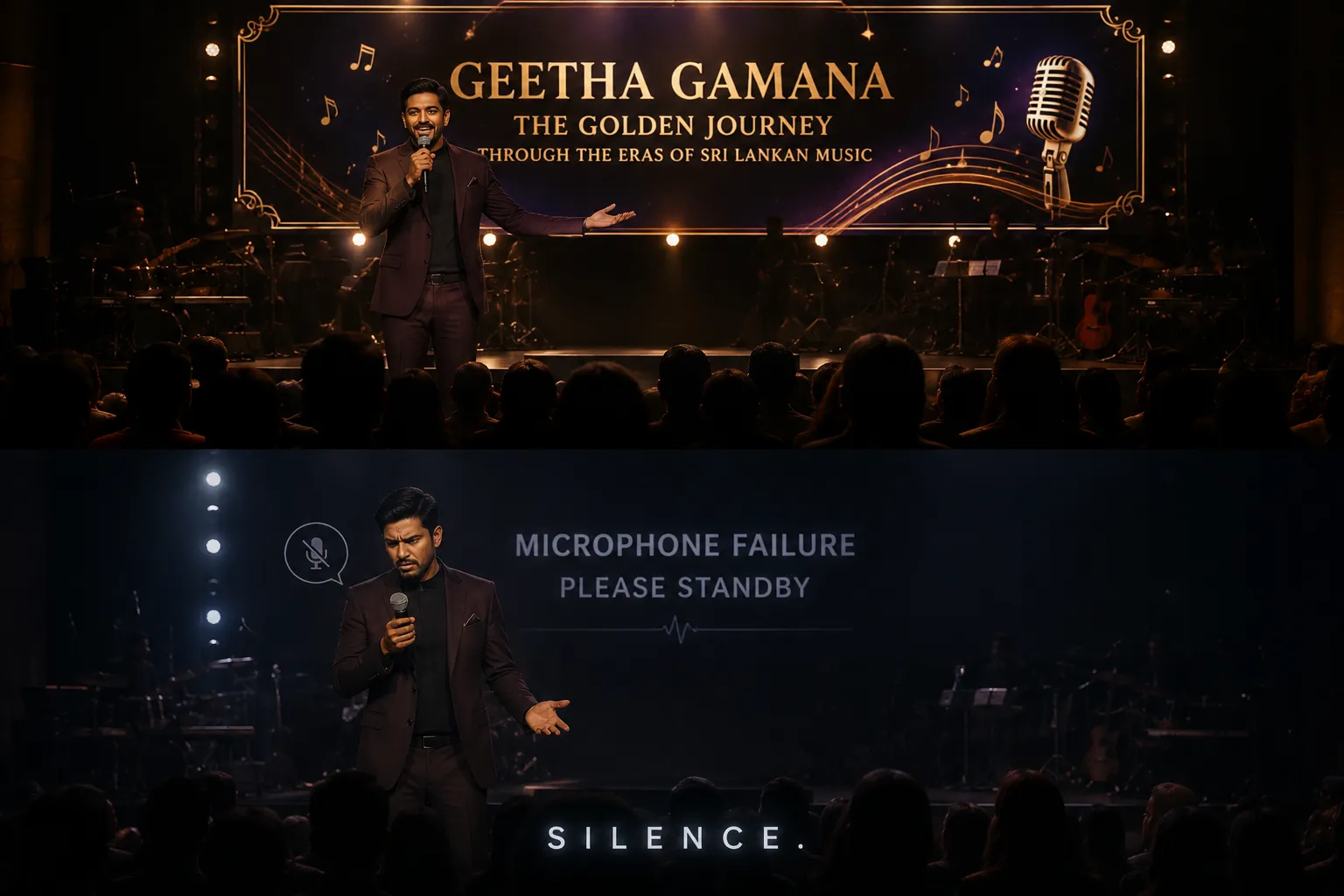 Presenter on stage